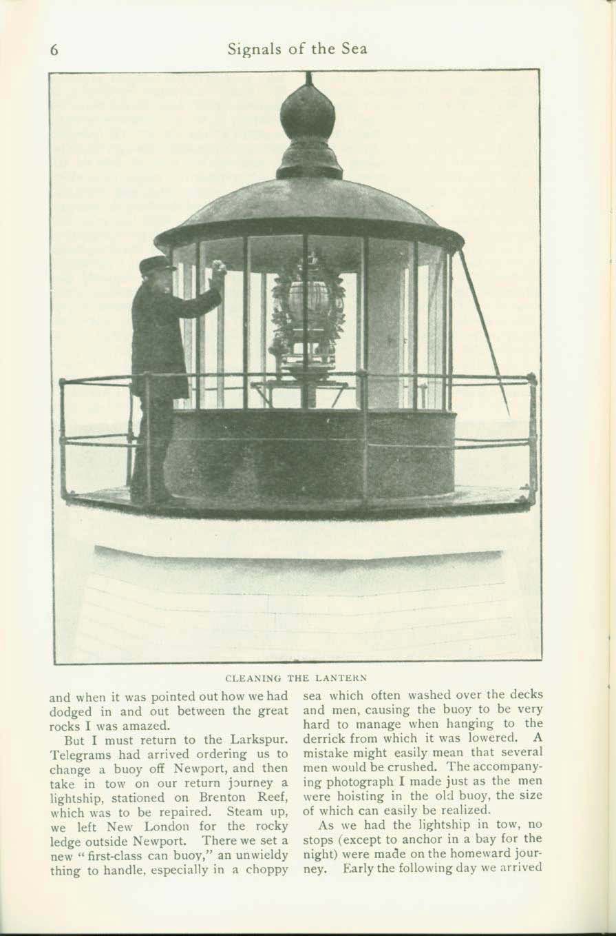 "Signals of the Sea" lighthouse keeper at light